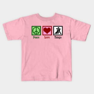 Peace Love Tango Dancing Kids T-Shirt